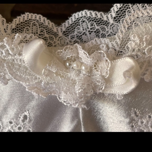 CHRISTIAN DIOR Oh-So-Soft Blue & White Cottagecore Nightgown EUC Size S ? - Picture 5 of 8